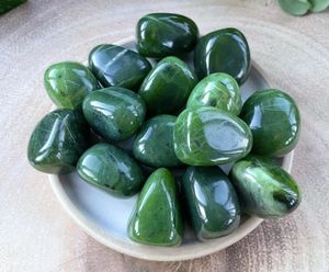 Green Nephrite jade tumble stone, The Holistic Hamper Crystal Shop UK