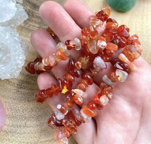 Red Carnelian Chip Bracelet Group, The Holistic Hamper, online crystal healing shop UK