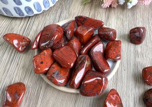 red brecciated jasper tumbled stones, The Holistic Hamper Crystals UK