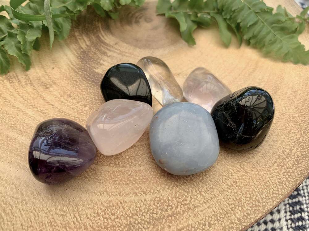 meditation crystal set, 7 quality stones, online crystal shop