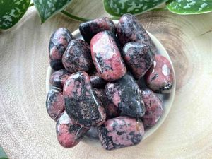 Rhodonite Tumble Stones Compassion, Depression & Stress, The Holistic Hamper, online crystal shop UK