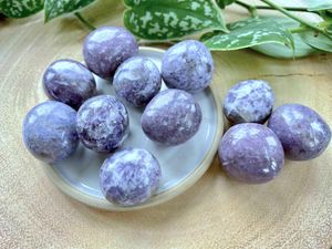Lepidolite crystal XL tumble stones, Purple mica, The Holistic Hamper