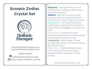 Scorpio crystal information card