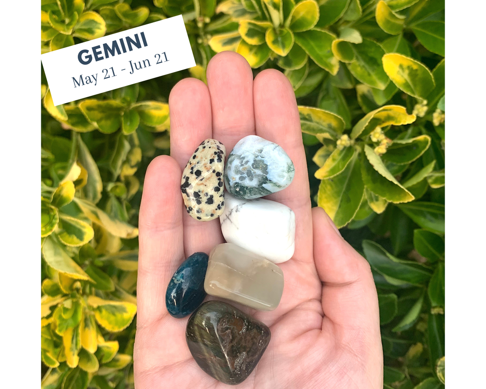Gemini Zodiac Crystal Set, 6 stones, online crystal shop, UK The Holistic Hamper