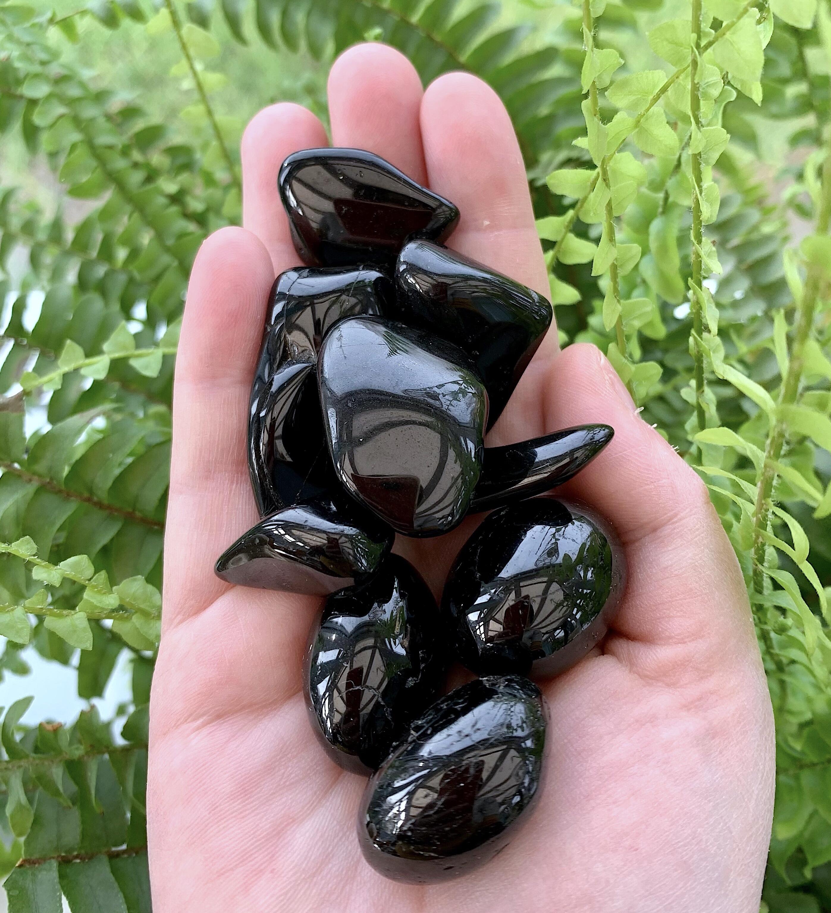 black tourmaline tumble stones