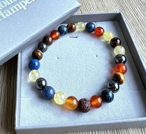 Leo zodiac crystal bracelet handmade by sally from the holistic hamper crystals UK