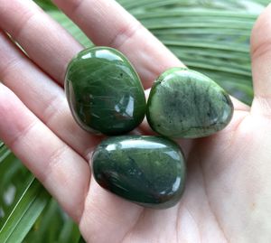 Green Nephrite jade tumble stone, The Holistic Hamper Crystal Shop UK