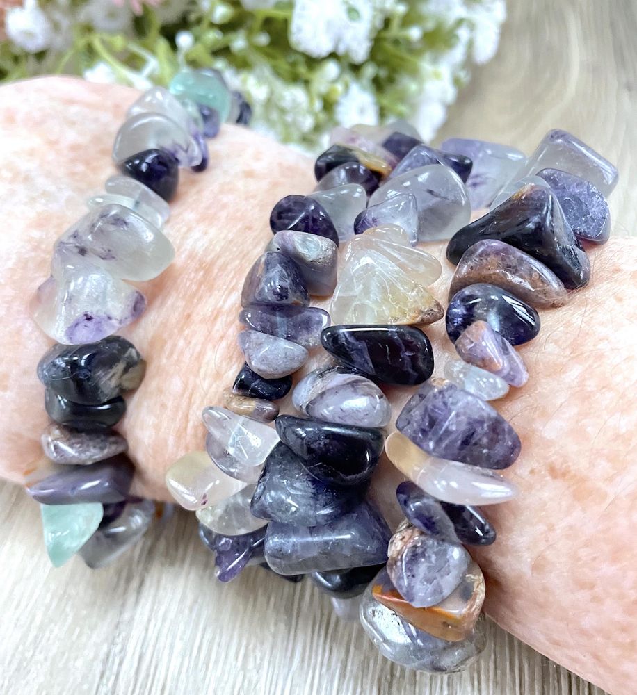 chunky fluorite chip bracelet the holistic hamper UK online crystal shop