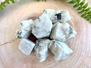 Raw rough rainbow moonstone healing crystals for protection, The Holistic Hamper, online crystal shop UK