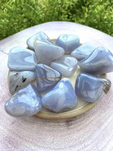 blue chalcedony crystal tumble stones, The Holistic Hamper crystal shop