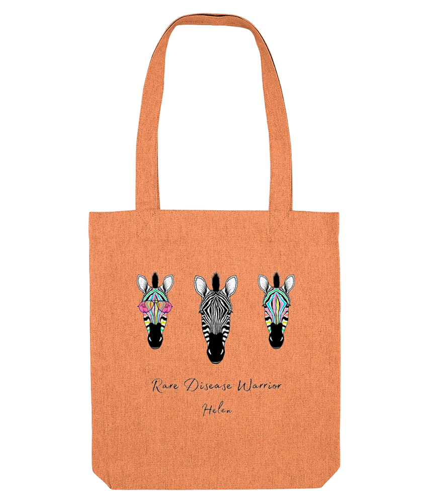 rare disease warrior tote bag in coral, the holistic hamper gifts