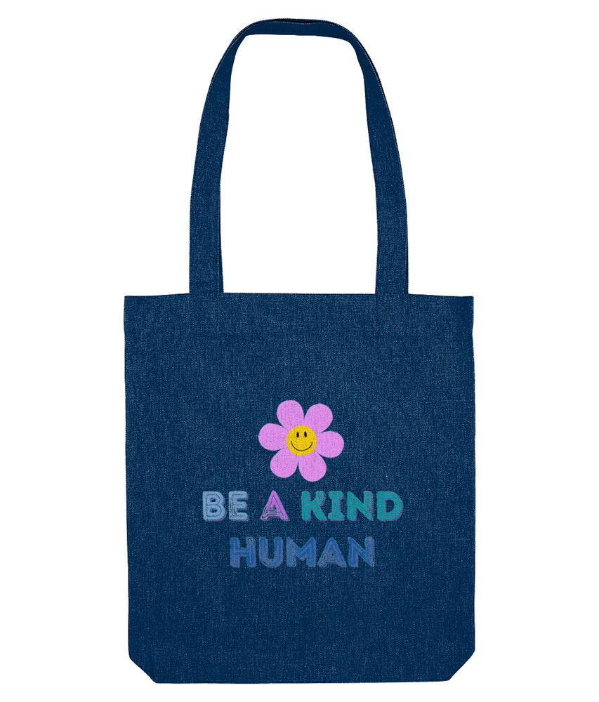 be a kind human cotton tote bag in French navy, the holistic hamper
