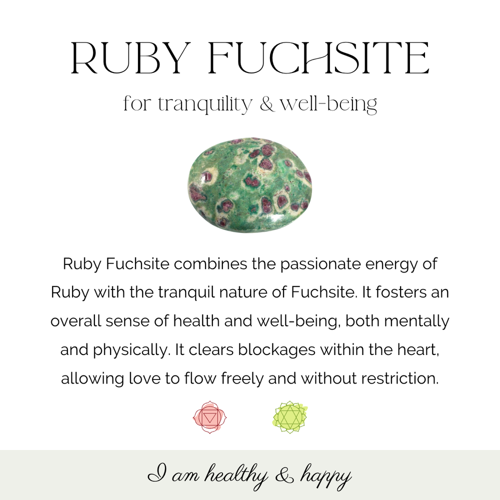 ruby fuchsia crystal information card