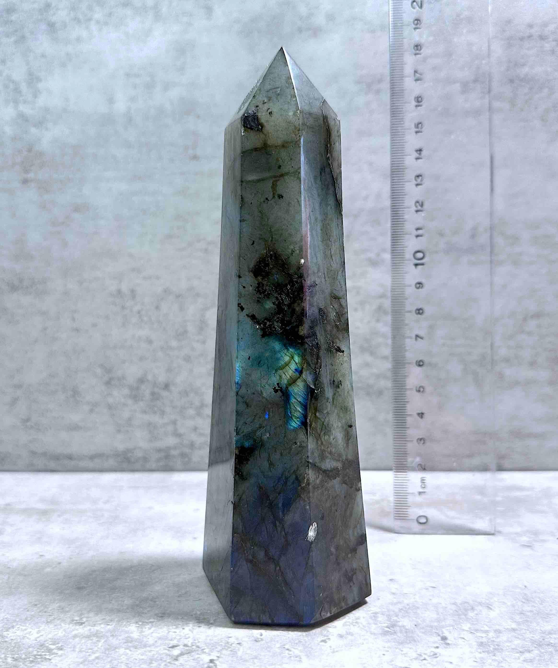 Large Labradorite Crystal Obelisk Tower