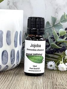 Jojoba oil 100% pure in 10ml bottle, the holistic hamper