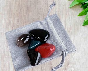 Root chakra five tumbled stones crystal set with gift bag