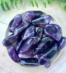 Dark Purple Amethyst Crystal Healing Tumbled Stones