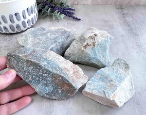 large rough trolleite crystal stone, rare blue and white crystal