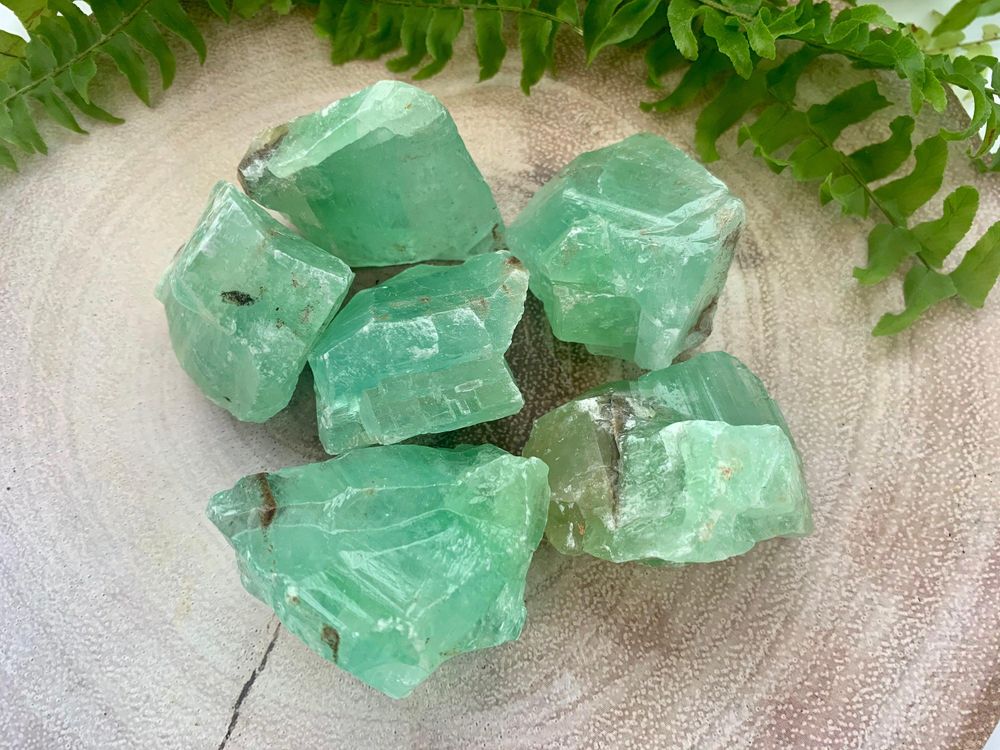 Raw green calcite, The Holistic Hamper, online crystal shop UK