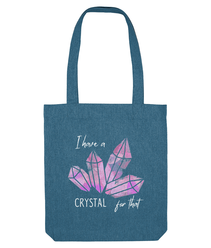I have a crystal for that blue ladies tote bag, the holistic hamper