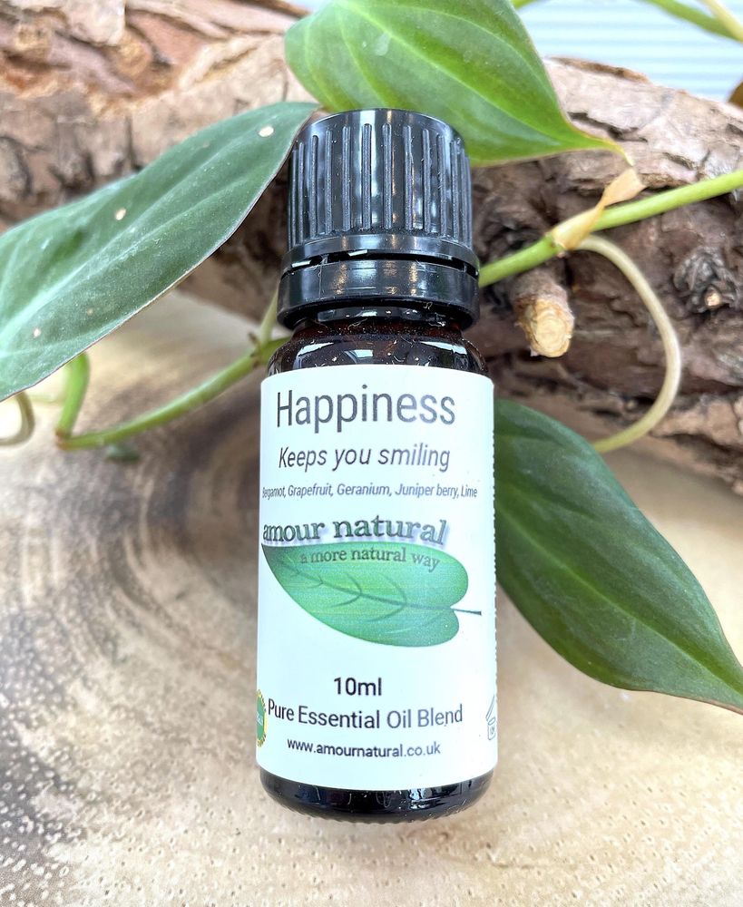 Happiness pure essential oil blend 10ml, the holistic hamper crystals