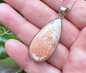 Sterling silver scolocite pendant and chain