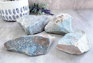 large rough trolleite crystal stone, rare blue and white crystal