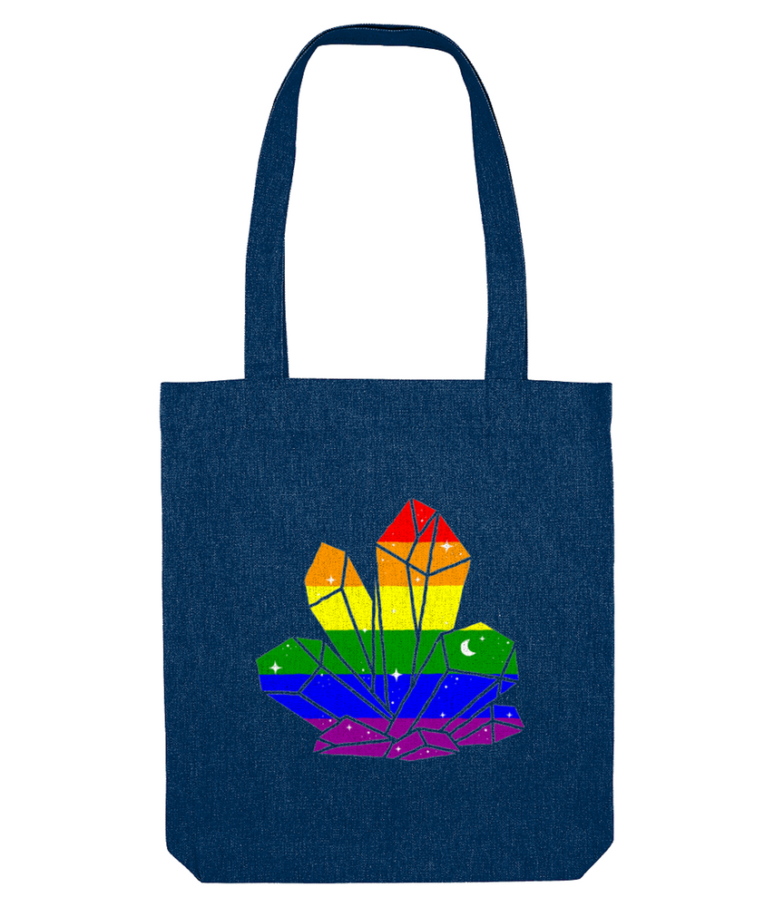 Pride lgbtq French navy crystal tote bag, Crystal tote bags from the holistic hamper