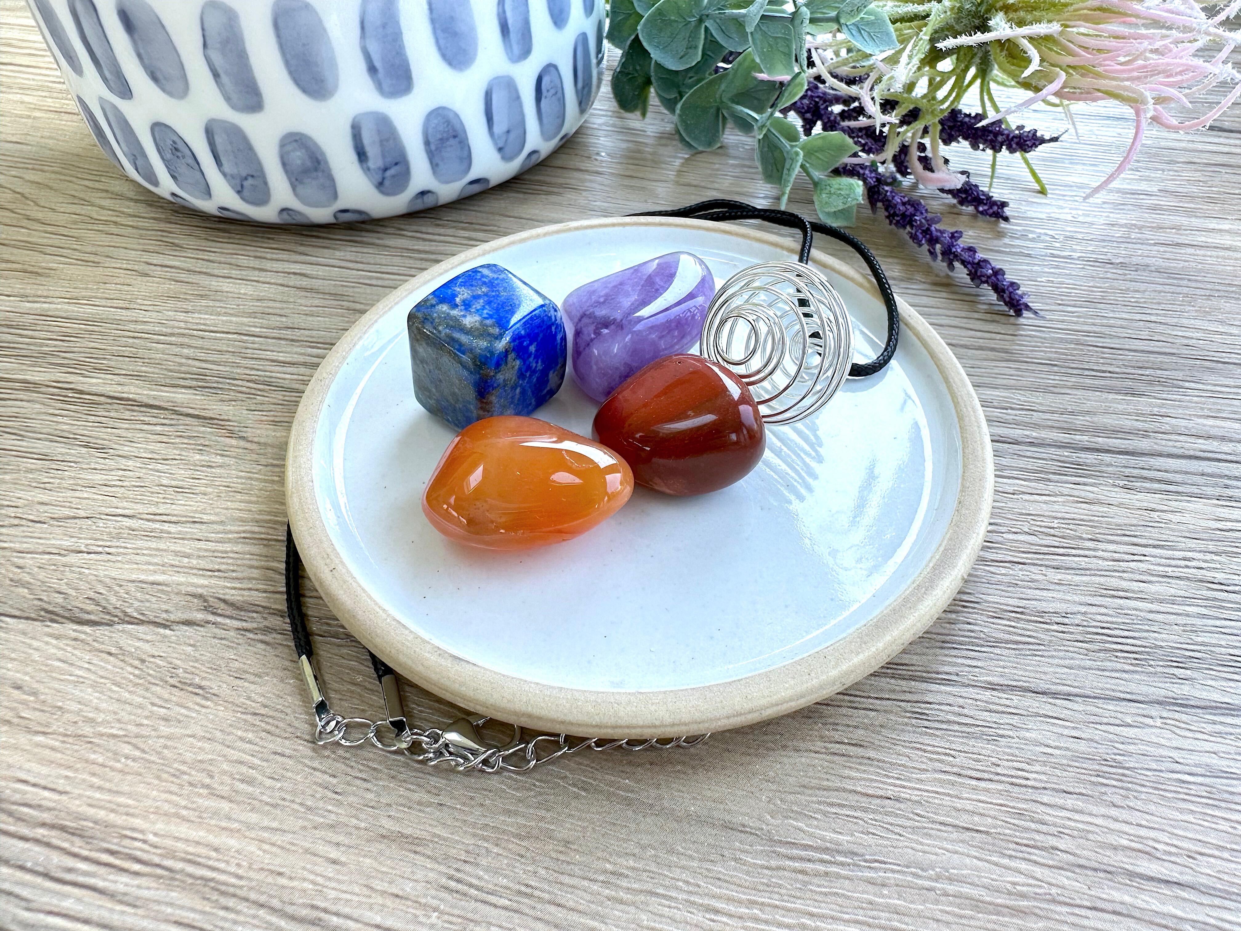 Chakra Healing Crystal Cage Pendant