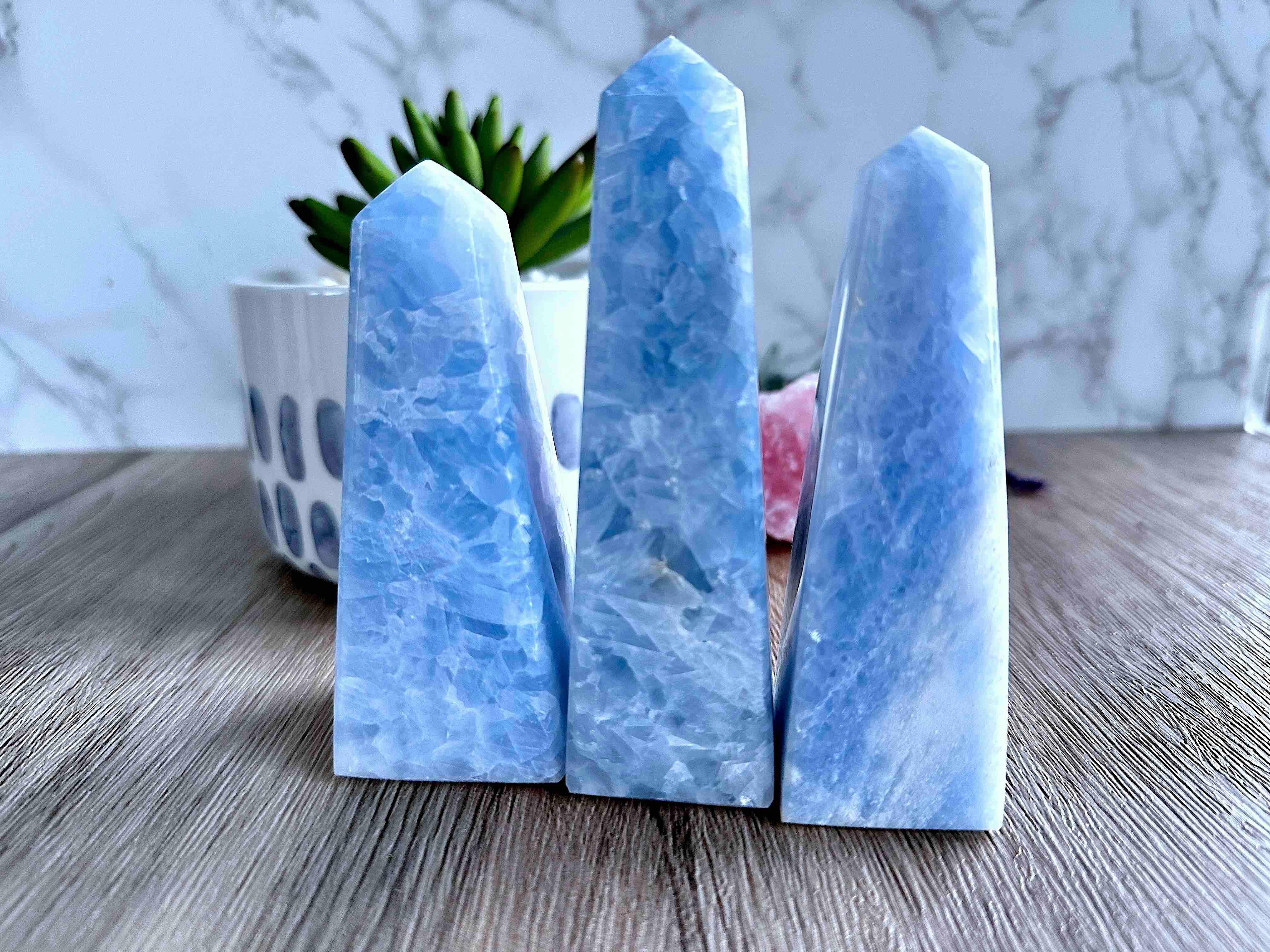 Blue Calcite Tower | Crystal Towers and Obelisks