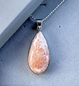 Sterling silver scolocite pendant and chain in a box, the holistic hamper