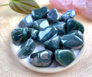 Green Moss Agate Crystal Tumble Stone, Crystal Online Shop