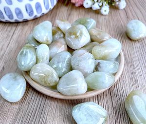 Prasiolite crystal tumble stones, the holistic hamper online crystal shop