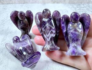 dark purple amethyst crystal angels 5cm high