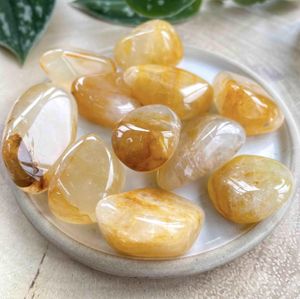Golden Healer Quartz, Hematoid Quartz Tumble Stones, UK Crystal Shop The Holistic Hamper