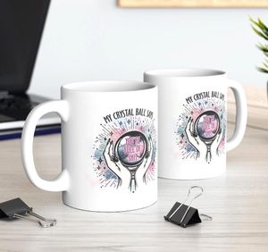 two White Funny Crystal Mug with ‘Full of Shit’ quote, Gift for Crystal Lovers, sarcastic mug