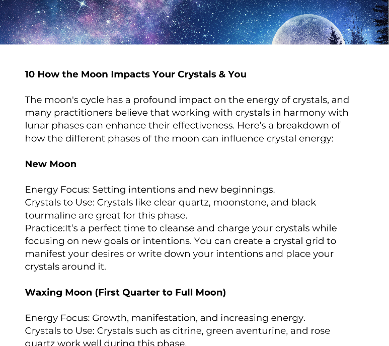 Crystals Guide for Beginners | Downloadable PDF + Bonuses
