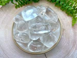 Clear quartz tumble stone, master healer, UK crystal shop