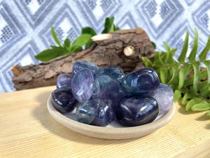 Rainbow Fluorite Tumble Stone Healing Crystal for Spirituality and Intuition, The Holistic Hamper, online crystal shop UK