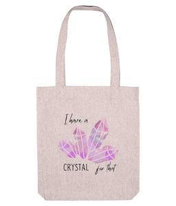 I have a crystal for that ladies pale pink tote bag, the holistic hamper