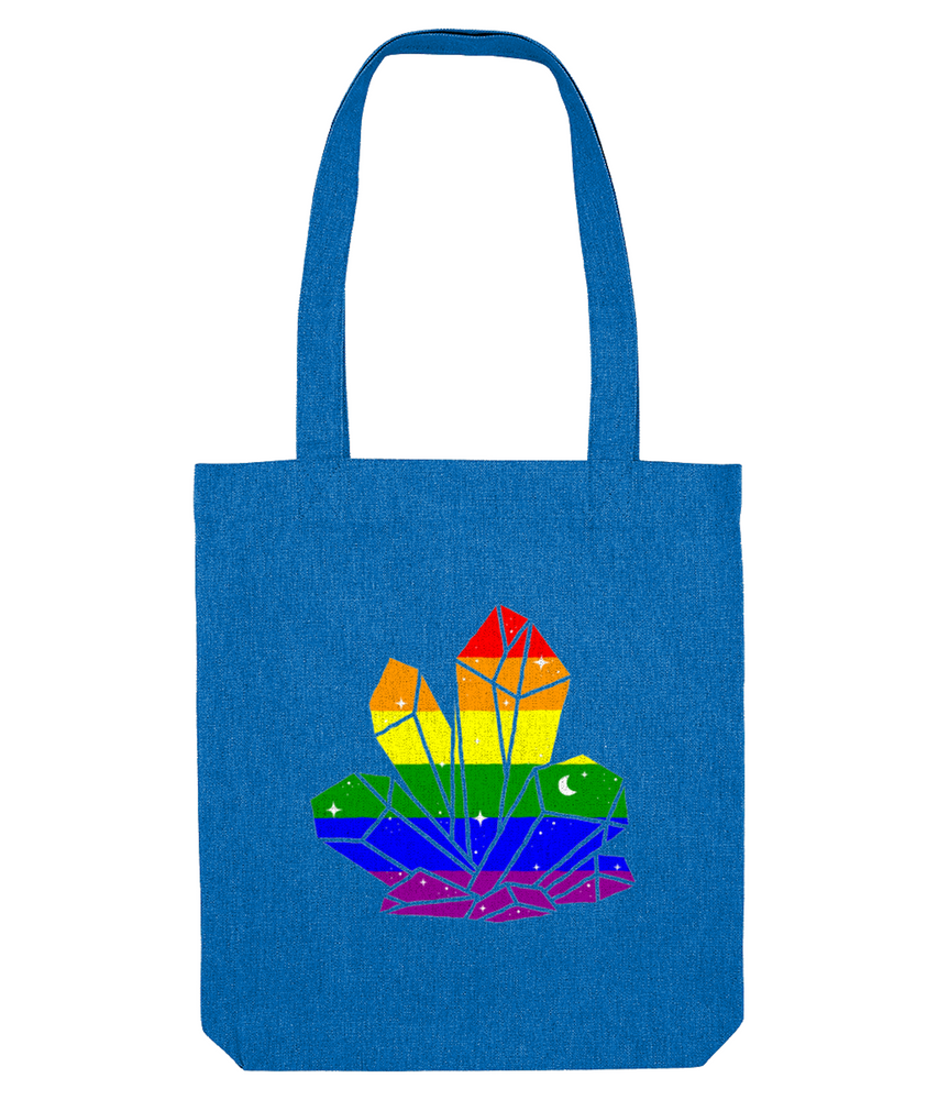 Pride lgbtq cornflower blue tote bag, crystal tote bags from the holistic hamper