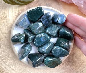 Green Moss Agate Crystal Tumble Stone, Crystal Online Shop