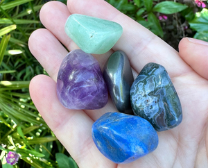 Chronic illness Crystal Tumble Stone Set - Chronic Fatigue, Auto-Immune, ME, Fibromyalgia, Lupus, online crystal healing shop UK