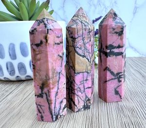 Rhodonite Crystal Towers, The Holistic Hamper UK Crystal Shop