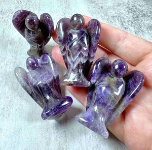 dark purple amethyst crystal angels 5cm high