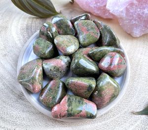 Unakite Crystal Tumble Stones, UK Online Crystal Shop, The Holistic Hamper