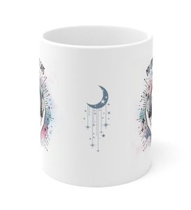 side of White Funny Crystal Mug with ‘Full of Shit’ quote, Gift for Crystal Lovers, sarcastic mug