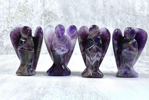 dark purple amethyst crystal angels 5cm high