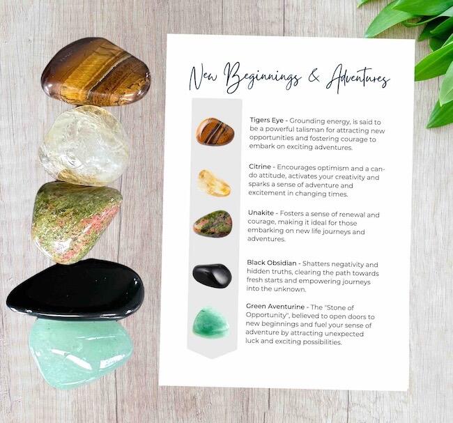 New Beginnings Tumbled Crystal Set – Ideal Gift for Life Changes
