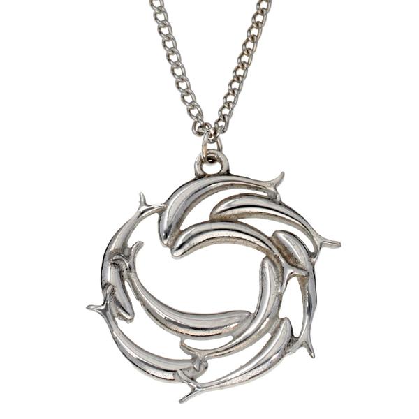 Fish Swirl Pewter Pendant by St Justin